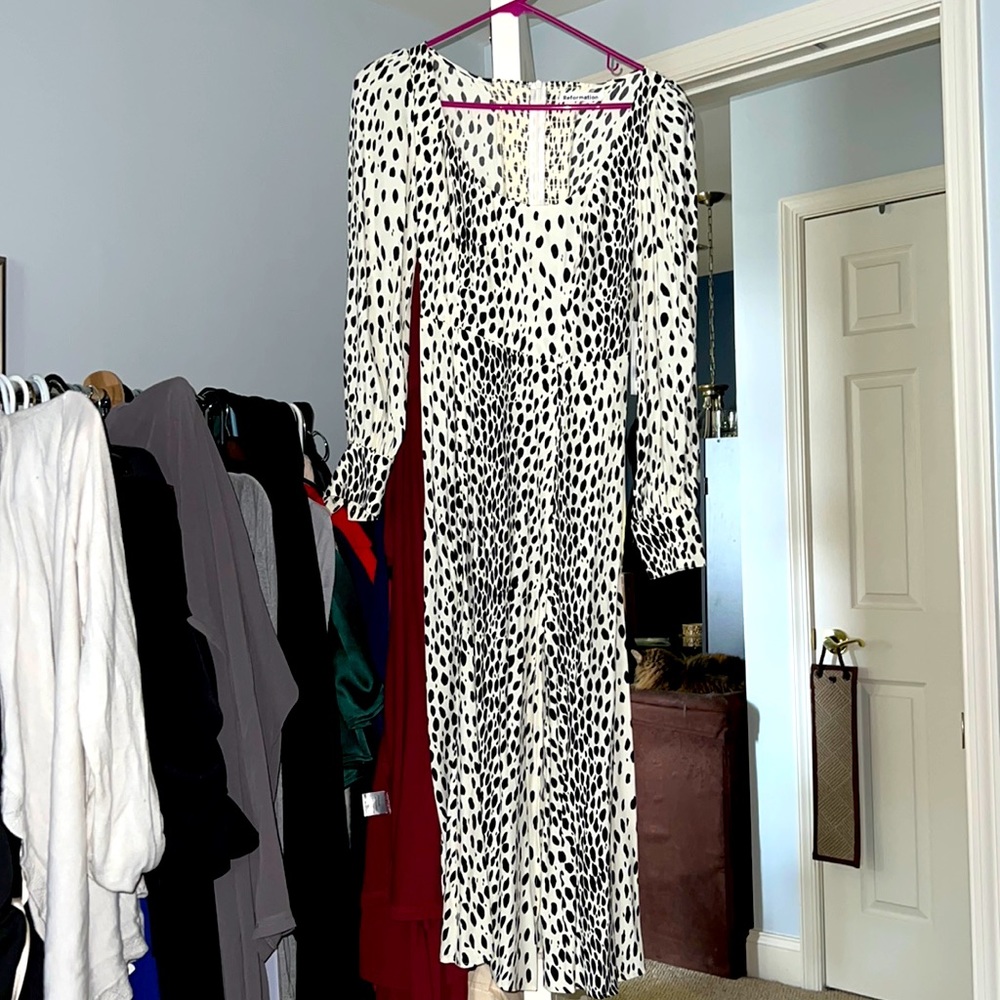 SOLD!!! Reformation Maxi Dress Leopard print with slit NWT sz 2